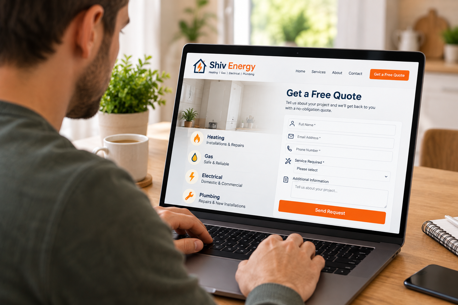 Customer requesting a Shiv Energy quote